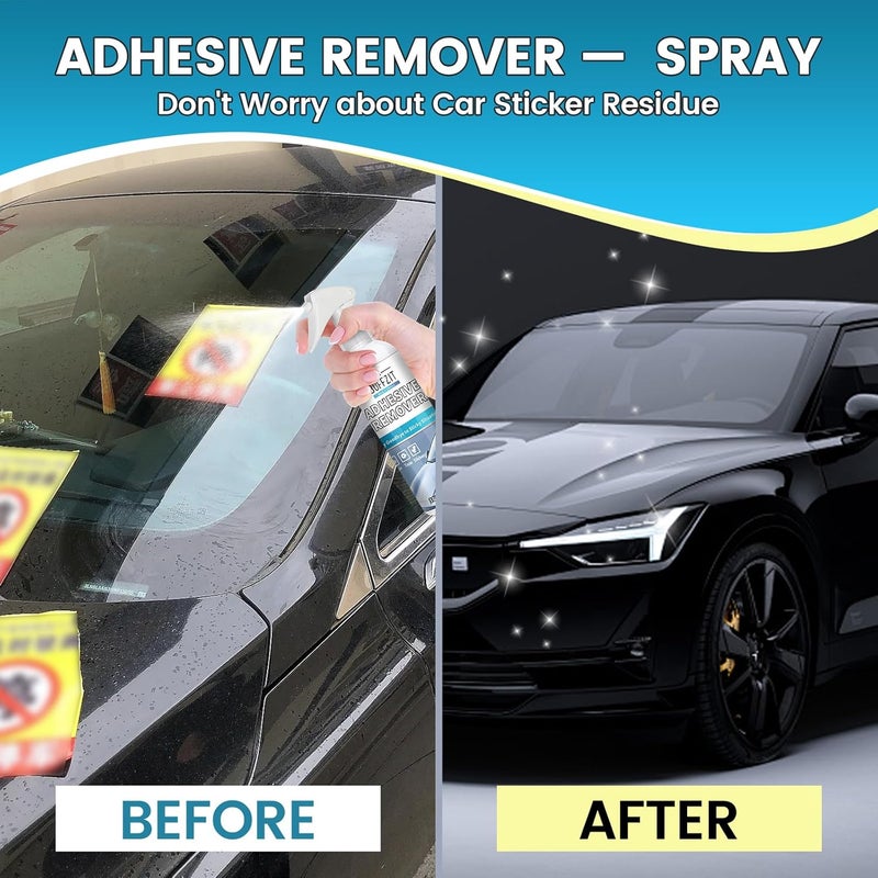 BUFFZIT Store Car Adhesive Remover - Glue Removal Spray for Decals, Stickers, Labels & Tape on Bumper Glass Paint Glue Gone with Plastic Scraper Tool – 100ml/3.4oz - Image 2